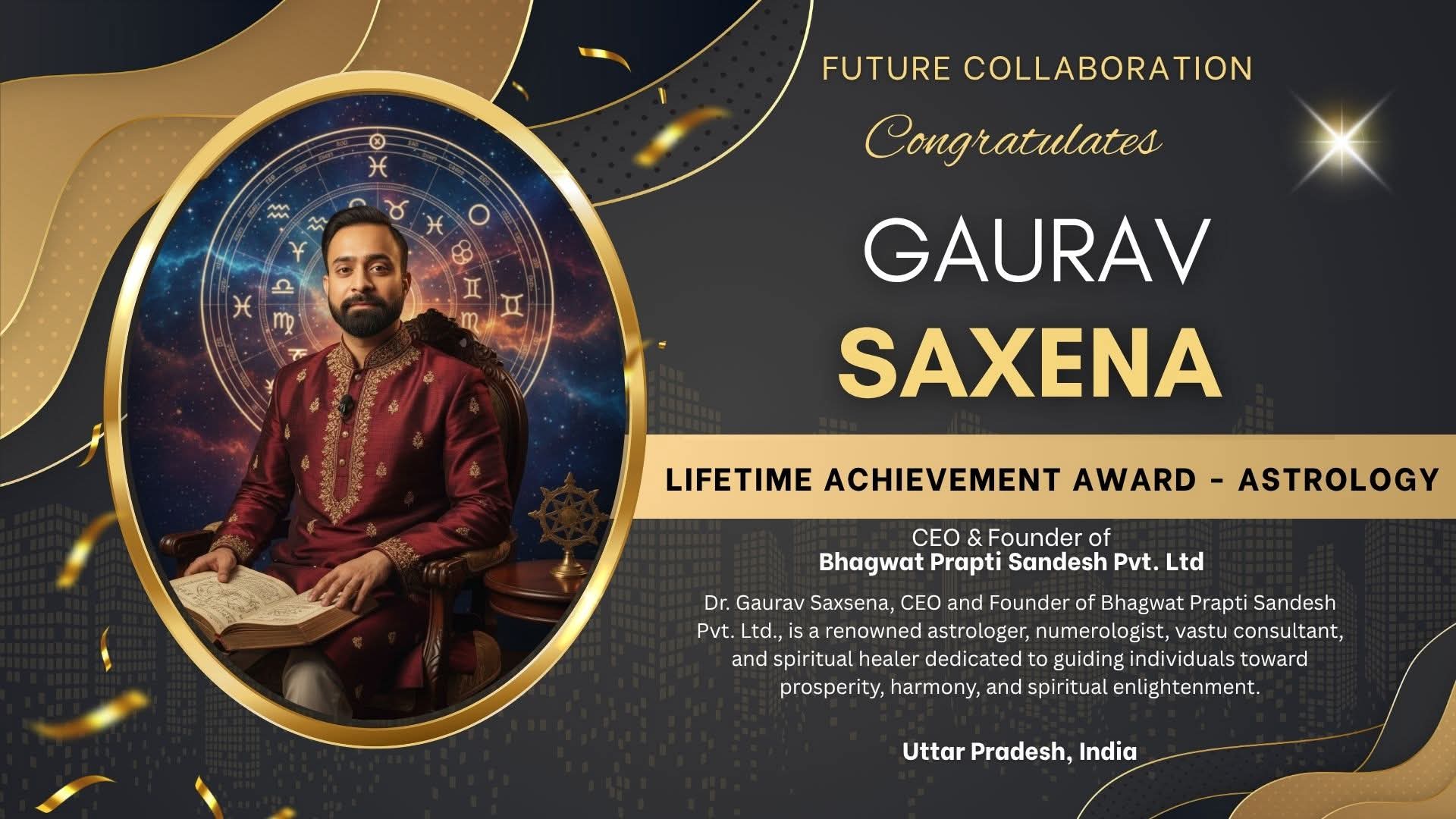 Dr. Gaurav Saxena-Bhagwat Prapti Sandesh Foundation